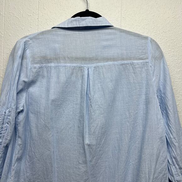 La Tium Womens Academia Lightweight Flowy Chic Preppy Beach Relaxed Shirt Large - Picture 7 of 12